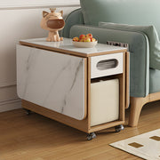 Multi-Functional Folding Coffee Table with Hidden Storage Extendable Design Easy Mobility & 2 Stools